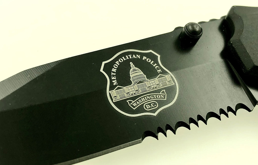 Metropolitan Police Anodized Black Rescue Knife