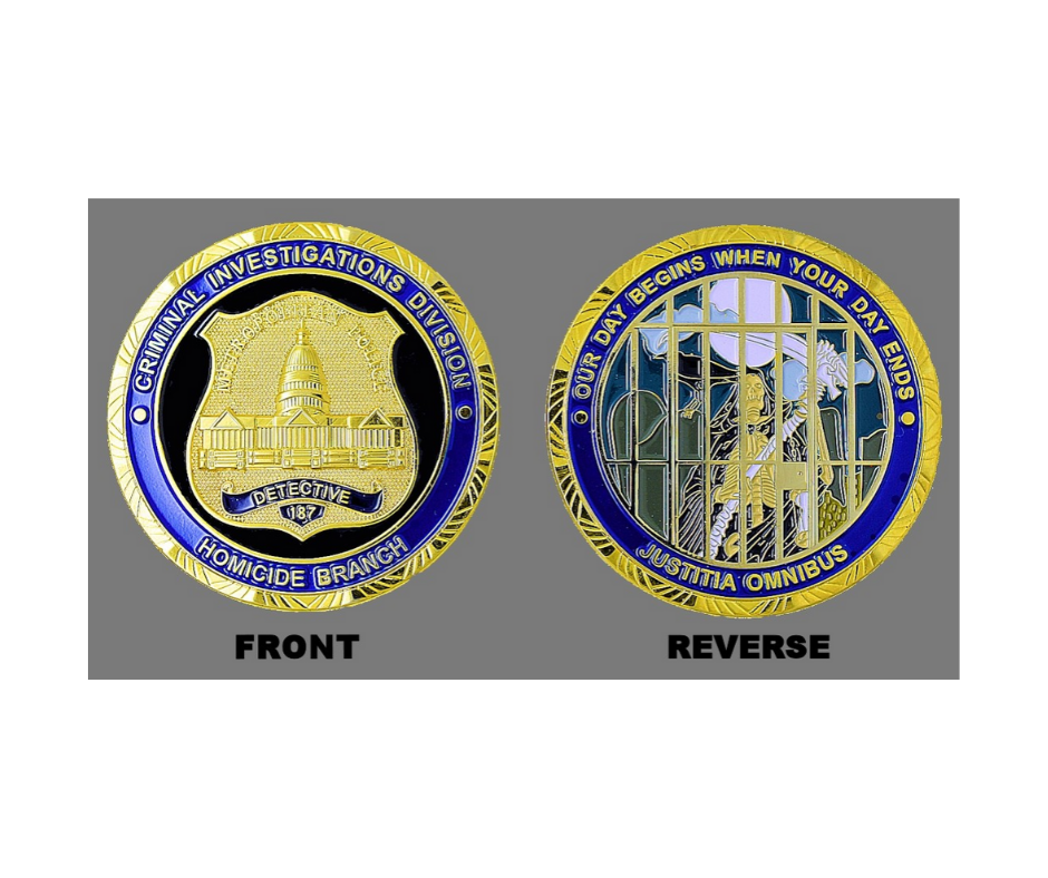 Metropolitan Police, D.C. Homicide Branch Challenge Coin