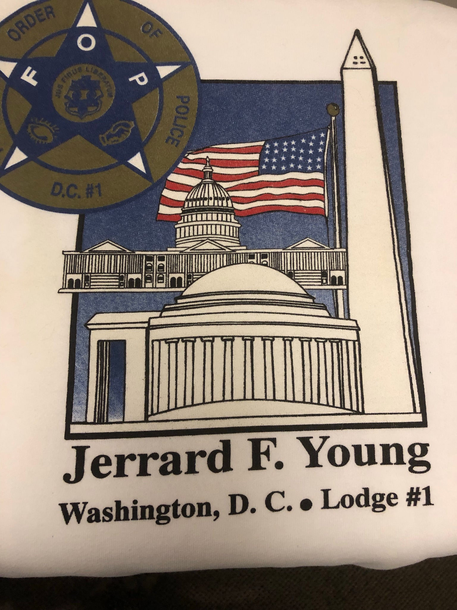 Jerrard Young FOP DC Lodge #1 Crew Neck Sweatshirt SALE